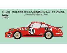 Decal – Porsche 934 - LeMans 1976 #54 - Meznarie team 1/12